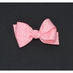 Pink (150 Pink) Swiss Dots Bow - 3 inch